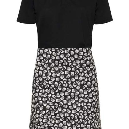 AVENTAL SAIA CAVEIRAS PRETO E BRANCO