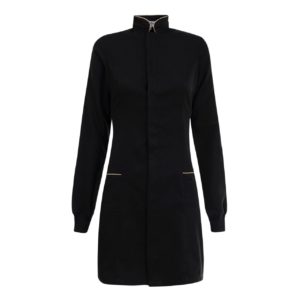 JALECO FEMININO GOLA PADRE SLIM detalhes BEGE