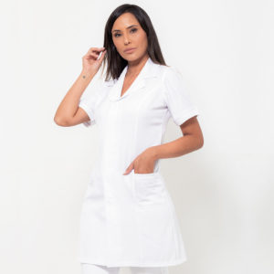 JALECO LAISE FEMININO MANGA CURTA BRANCO