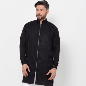 JALECO SLIM ZIPER GOLA PADRE MASCULINO PRETO